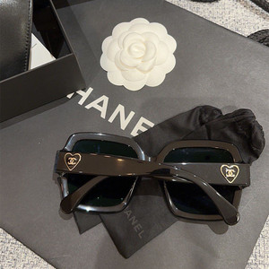 chanel/香奈儿墨镜ch5479黑色爱心珐琅太阳眼镜巴黎正品代购