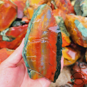 天然印度七彩玉原石毛料不透光矿石标本手把件摆件雕刻配件手镯料