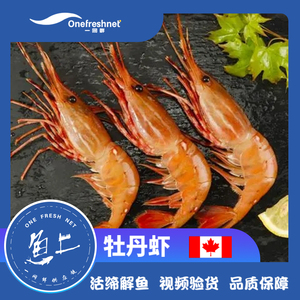 【进口冻品】加拿大牡丹虾日料生食刺身寿司海鲜姿造深海高端海虾