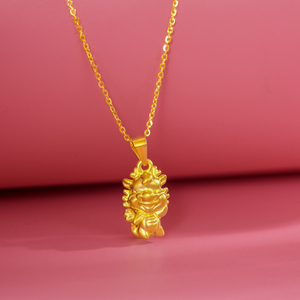 老凤祥珠黄金生肖龙足金男女宝宝款情人节生日礼物周送18项链大福