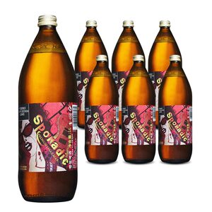 6月14临期超大瓶啤酒1升*6瓶装整箱西班牙进口零星啤酒大瓶装拧盖