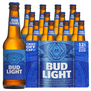 百威啤酒铝罐蓝