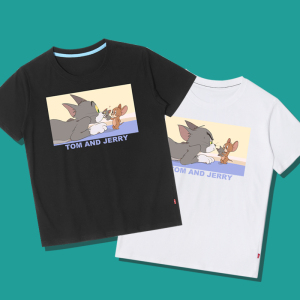 00漠漠1001淘宝潮牌bape × tom and jerry猫和老鼠合作款迷彩短袖