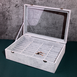 防尘高端珠宝手镯箱40位玉器翡翠手镯盒玉镯子展示收纳盒大容量