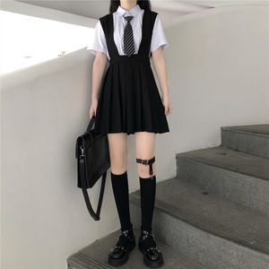 校园风女装套装夏日系韩版校服英伦风jk制服全套日本学院风背带裙