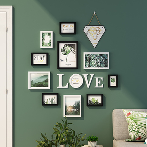 创意照片墙装饰自粘贴网红相册相框挂墙上组合相片背景板客厅卧室