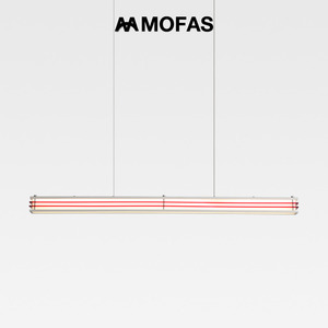 MOFAS全光谱护眼专利北欧现代餐厅简约书房吧台灯红色前台长吊灯