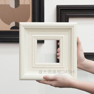 可定制中古复古实木油画框外框黑色白色欧式相框镜框装裱拼图挂墙
