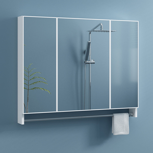 卫生间一体镜柜太空铝浴室挂墙式防水全封镜柜单独收纳盒储物镜子