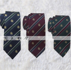 高端精品尖货领带英伦韩日中古着JK 皇冠条纹银丝学生全新领带