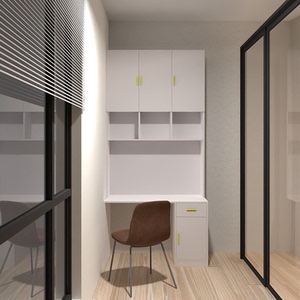 阳台书桌书柜组合小户型转角吧台一体桌柜子定制落地书柜电脑桌