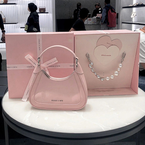 官网正品情人节女包小ck七夕限定礼盒包包爱心珍珠手提包斜挎单肩