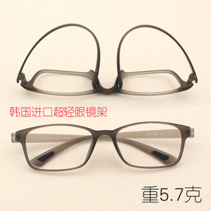 韩国进口tr90眼镜架 超轻眼镜框 可配近视眼镜 方框 茶色黑色暗红