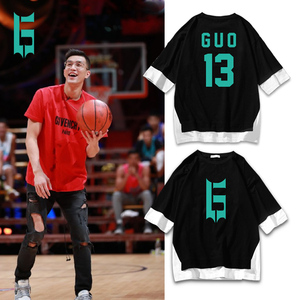 郭艾伦同款这就是灌篮纯棉半袖辽宁男篮运动休闲大码假两件t恤衫
