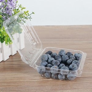 125克一次性蓝莓盒水果包装盒子塑料 透明长方形桑葚盒树莓桑果盒