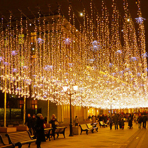 led彩灯闪灯串灯满天星冰条瀑布灯窗帘灯门帘挂灯霓虹圣诞装饰灯