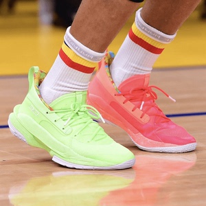 bilitis库里7代鸳鸯篮球鞋男战靴糖果绿curry6圆周率限量版登月