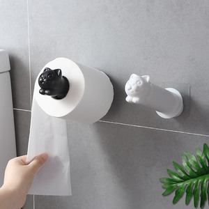 创意可爱卷纸架免打孔壁挂纸巾架置物架卫生间厕所卫生纸架厕纸架
