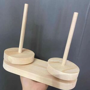 毛线轴转动架家用绕线器旋转针织线团手作编织工具实木底座线轴架