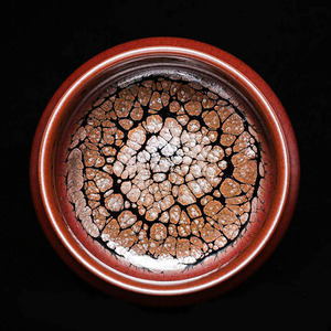 宋风居黄长发建盏茶杯原矿铁胎手工建盏主人杯天目盏茶具建盏油滴