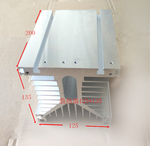 铝型材散热器 电子散热片 模块散热125*135*200长白整流桥散热器