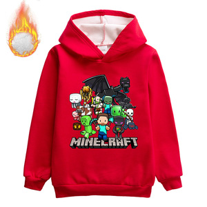 我的世界minecraft2024秋冬游戏图案儿童双层加厚加绒卫衣