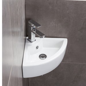 三角盆转角盆小尺寸迷你挂墙式洗手盆洗脸盆阳台角盆陶瓷简易面盆