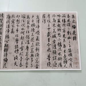 傅山集古梅花诗复古书法字画楷书真迹微喷仿古画芯装裱手卷装饰画
