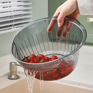 洗菜盆单层塑料沥水篮子漏盆淘米器菜蓝淘菜盆家用厨房洗水果盘子