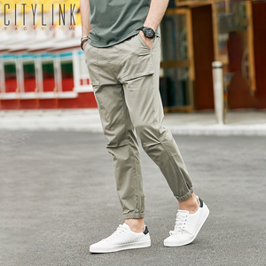 裤子男韩版工装裤潮牌嘻哈宽松哈伦收口束脚裤2022新款男士休闲裤