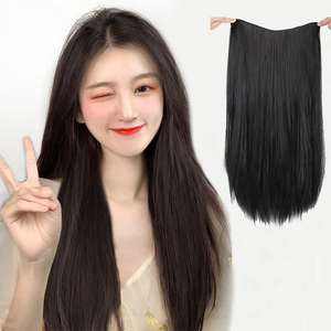 假发女长发v型半头套式自然少女u型长直发隐形无痕一片式接发片