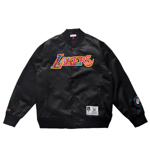 村上隆 lakers洛杉矶 湖人联名 太阳花笑脸印花刺绣 开衫夹克外套