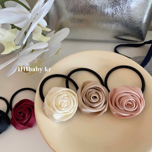 【HHBABY KR】韩国jennie同款玫瑰花朵发圈 小众高级感发绳皮筋