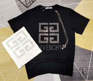givenchy/纪梵希 男女前胸烫钻字母logo短袖休闲运动圆领套头t恤