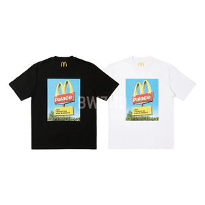 现货 PALACE McDONALD'S 麦当劳联名 广告牌潮流短袖T恤 黑色白色