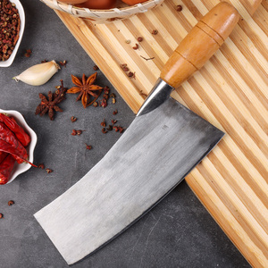 纯手工锻打老式铁刀家用中式切片刀天台街头菜刀超薄高速钢夹钢刀