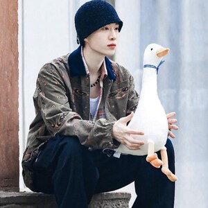 范丞丞同款大白鹅玩偶ins网红鸭子抱枕加油鸭毛绒玩具公仔礼物女