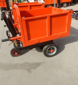 工地泥浆车运沙车电动小推车环保电动灰斗车拉沙水泥三轮电车天能