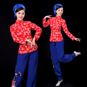 采茶舞蹈服装演出服2020新款春民国村姑中老年广场舞秧歌服女成人