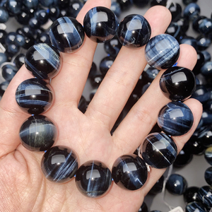 一物一图天然收藏级蓝虎眼石手串男闪电眼猫眼石英质木变石手链女