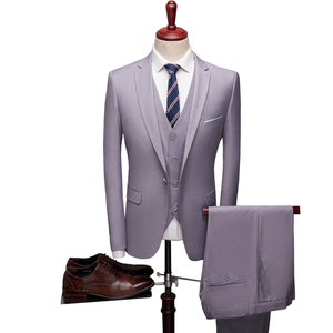 休闲西装三件套中青年胖人正装大码6xl学生毕业礼服男套装1人付款199