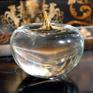 轻奢美式现代水晶工艺品摆件客厅软装卧室书房装饰品水晶苹果0716