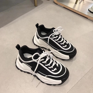 重磅主推~欧货黑白老爹鞋女ins潮新款运动鞋子厚底秋冬小白鞋透气