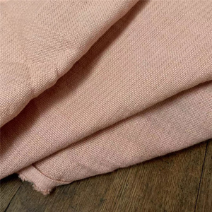 砂洗苎麻亚麻混纺小米格条花时装面料纯色布料有骨感手工布艺服装