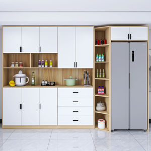 餐边柜高柜一体靠墙现代简约冰箱储物柜小户型客厅鞋柜酒柜组合柜