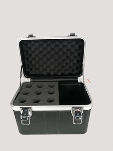 9支装麦克风手持话筒ABS塑料胶箱租凭流动演出设备工具箱