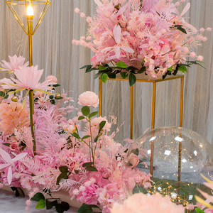 新款婚庆昙花路引花婚礼现场布置t台铁艺架子装饰成品路引花球