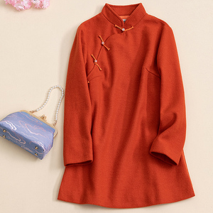 唐装中国风秋冬装复古大襟传统盘扣旗袍上衣中式女装过年服616