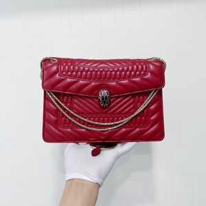 宝格丽红色蛇头包