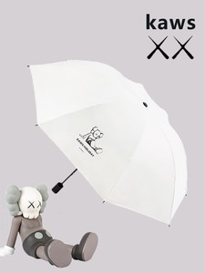 日本芝麻街雨伞全自动男女晴雨两用折叠遮阳伞kaws防紫外线太阳伞